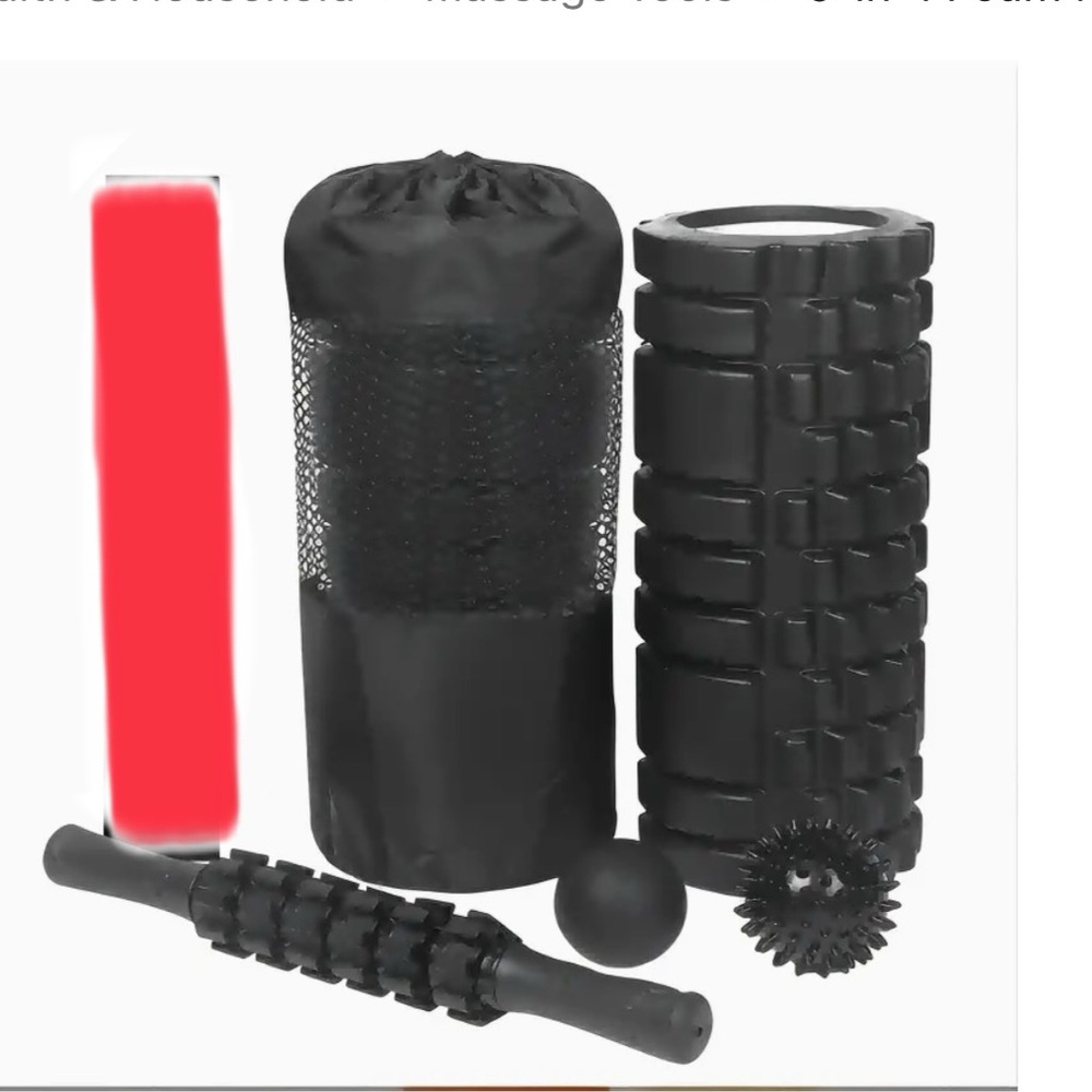 6 in 1 Foam Roller Massage Set. For Deep Tissue Muscle Massage
